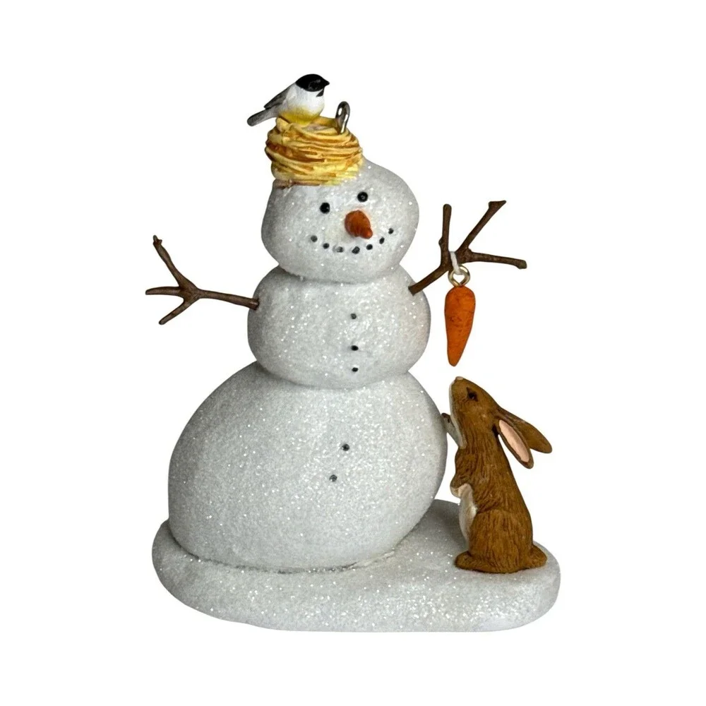 2017 Hallmark Keepsake Winter White Snowman Marjolein Bastin Ornament w/ Box